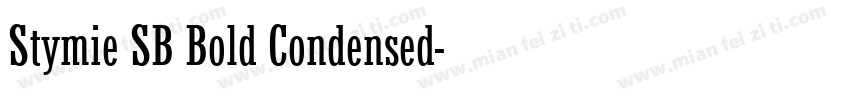 Stymie SB Bold Condensed字体转换